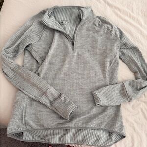 Gray Quarter-Zip Pullover womens Nike dri fit